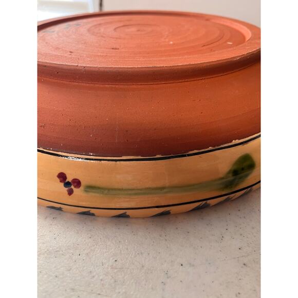 Large Italian design pasta serving bowl, clay bottom** - Picture 7 of 9